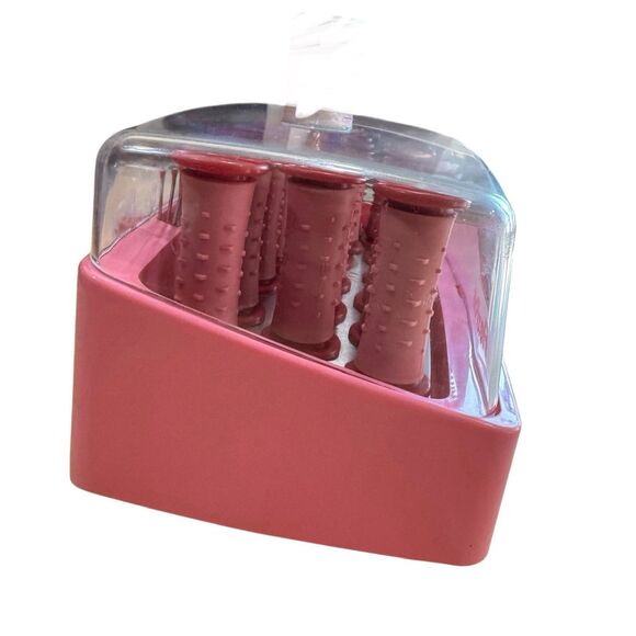Vintage Richard Caruso Flexirolls Hot Rollers Curlers 20 Rollers & 17 Clips Pink - Picture 6 of 14